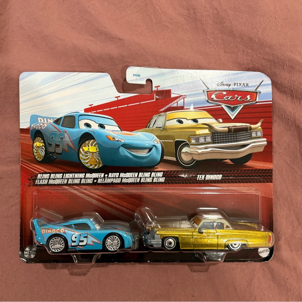 Disney Cars Dinoco Lightning McQueen and Tex Diecast Set NWT